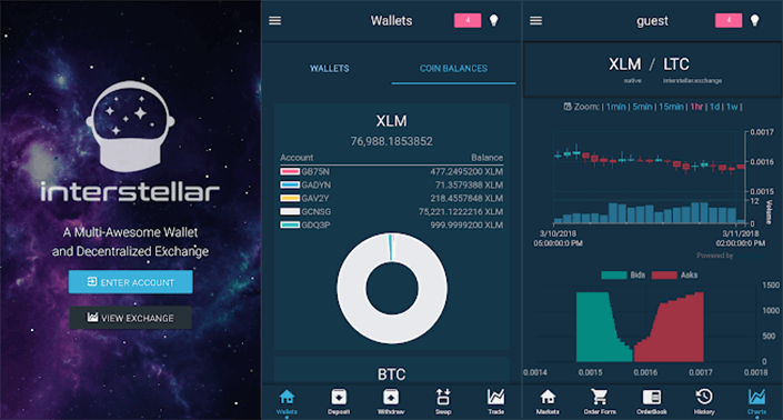 aplikasi Interstellar - Stellar Lumens XLM Wallet and SDEX