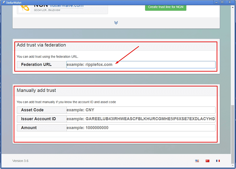 Add Trust via federation dan Manually Add Trust