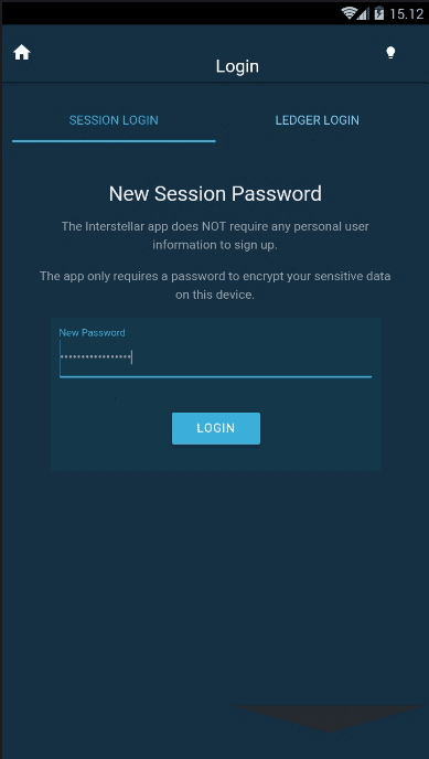 New Session Password