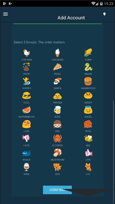 Pilih 3 icon emoji