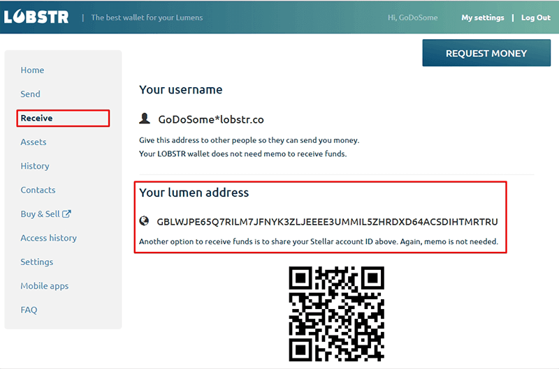 akun Lobstr sudah bisa di gunakan untuk deposit XLM